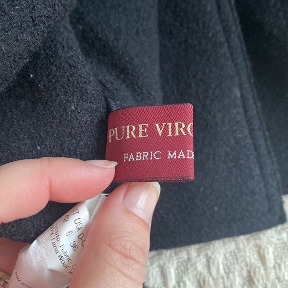 Italian pure virgin wool double breasted cape coat - Picture 7 of 10